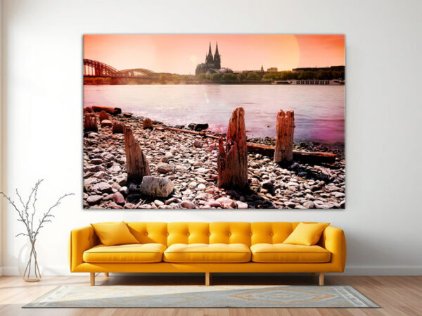 KPLO_003_Rosa-Colonia_Rheinufer-mit-Dom-und-Hohenzollernbruecke_Wandansicht-2