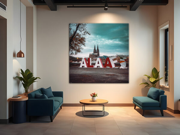 KPF_014_Einfach-Alaaf_Koelner-Dom-Alaaf-Skulptur-Rheinufer_Wandansicht-Wohnzimmer-1