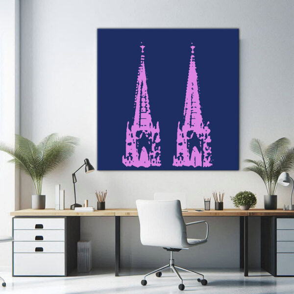 KPDS_013_Domspitze-Rosa-auf-Dunkelblau-Stencil-Druck-Wandansicht-2