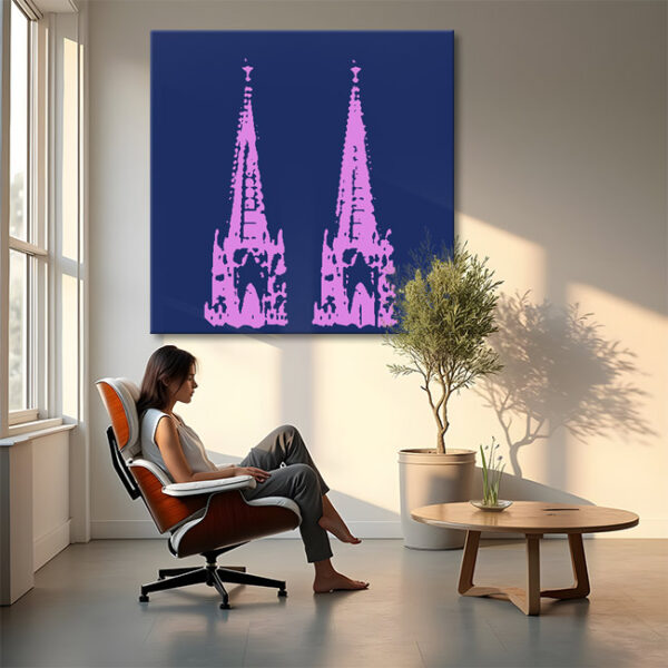 KPDS_013_Domspitze-Rosa-auf-Dunkelblau-Stencil-Druck-Wandansicht-7